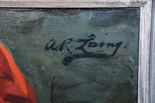 ANNIE ROSE LAING GLASGOW GIRLS 1900 ART PORTRAIT OIL PAINTING GIRL IN RED - Picture 9 of 12