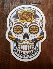SUGAR SKULL DIA DE LOS MUERTOS Sticker UV Resistant Vinyl 3"
