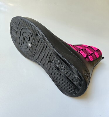 Gucci women's Dali Boots US 9 39 Black Leather Pink Technical GG