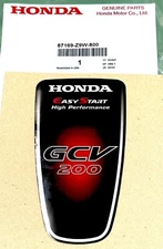 NEW Genuine HONDA GCV200 Decal Sticker Emblem HRX217K6 87169-Z9W-800 OEM