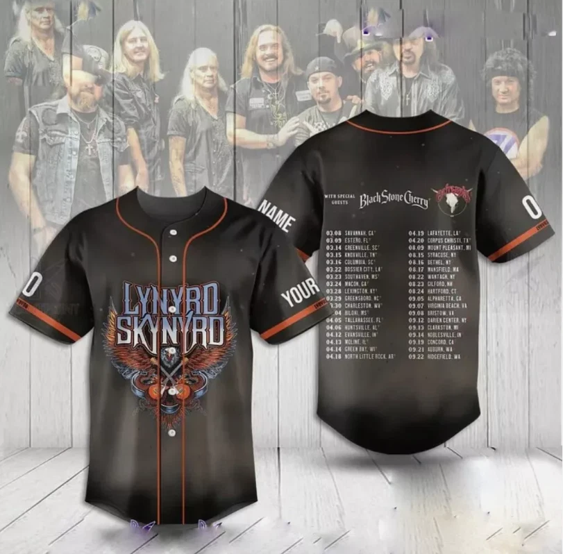 Personalized Lynyrd Skynyrd 2024 Baseball Jersey