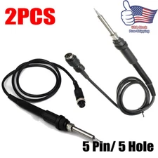 For HAKKO IND008 907 ESD 936 Soldering Station Iron Handle 5-Pin Hole 24V 2Pcs
