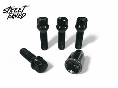 Street Tuned Tapered Locking Radschraubensatz - Schwarz - M14x1,25mm - 40mm Gewinde