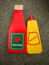 Melissa  Doug Pantry Products Deli Mustard  Tomato Ketchup wooden replacement