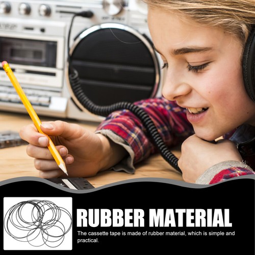 50 Pcs Repeater Belt Tape Cassette Player Drive Belts for Players - Imagen 4 de 12