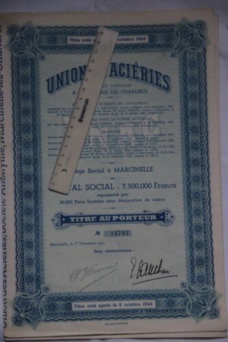 Marcinelle-lez-Charleroi 6001 Union des aciéries action de 1950 - Photo 1/1