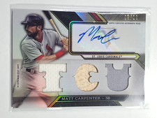 Matt Carpenter 2016 Topps Triple Threads 9/18 Autograph Jersey Bat Relics Auto