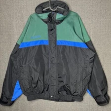 Columbia Jacket Men's Large Black Green Vintage Bugaboo Outdoor Hike Colorful 