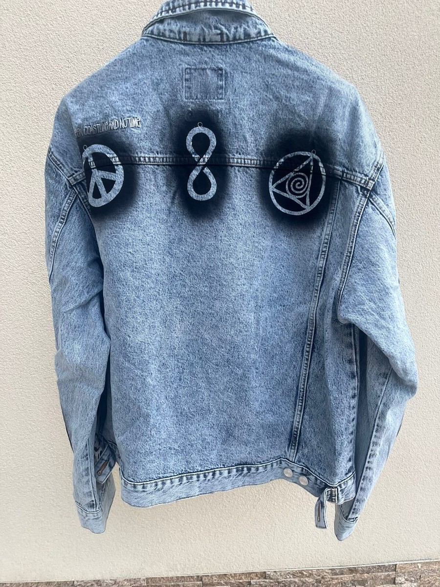 Dries Van Noten × Stussy , Q.2 / Stencil Denim Jacket in Dries Van Noten × Stussy , Q.2 / Stencil Denim Jacket in