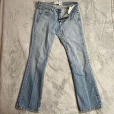 Vintage Levi's Women's Jeans 10 Long Stretch Low-Rise Bootcut Blue Gold Label