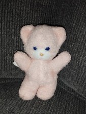 Doudou Peluche Ours Rose BOULGOM 20 CM Vintage