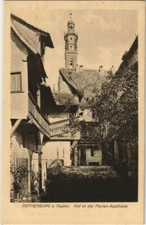 Old postcard postcard Rothenburg- Hof in der Marien pharmacy GERMANY (1075722)