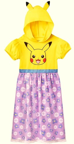 Nuevo PIKACHU Fantasía Camisón con Capucha Niñas 8 10 POKEMON Disfraz Pijama Brillante - Imagen 2 de 5