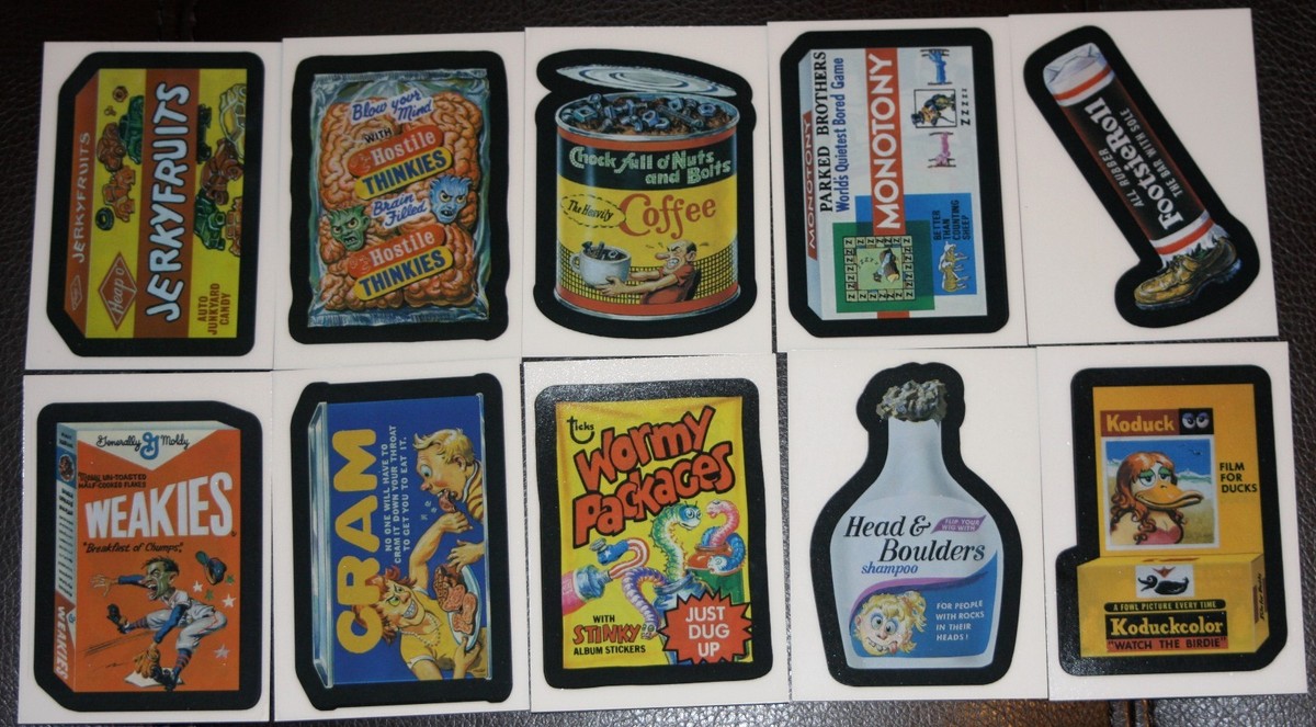 TOPPS 2007 WACKY PACKAGES ANS6 COMPLETE WHATS IN THE BOX SET 10/10