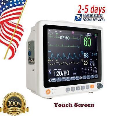 12.1 Touch Portable Patient Monitor - Track ICU/CCU Signs ECG NIBP SPO2