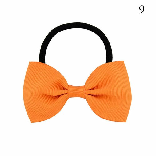 Kid Baby Solid Color Bowknot Hair Tie Elastic Band Girl Scrunchie Accessories US - Picture 21 of 32