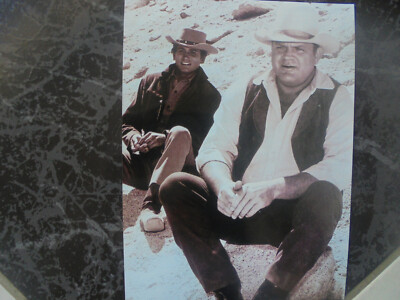TOP S/W BONANZA Foto Mike Landon (Little Joe) und Dan Blocker (Hoss) RAR!!