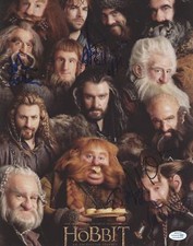 "The Hobbit" Cast AUTOGRAPHS Signed 11x14 Photo - Martin Freeman +5 ACOA