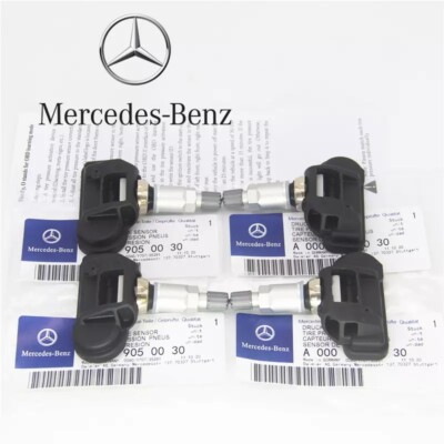 4Pcs Genuine OEM A0009050030 TPMS Tire Pressure Monitoring Sensors for Benz C300