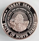 North Dakota Sterling Silver Coin 32.85 Grams Of 925 round 1 oz
