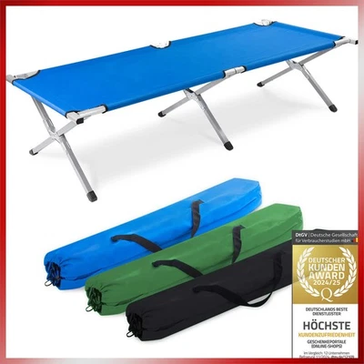 GOODS & GAGDETS GMBH Alu Feldbett Army Campingbett Gästebett Campingliege klappbar Camping Klappbett