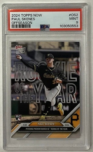 2024 Topps Now Paul Skenes OS-2 Rookie Of The Year PSA 9 Mint
