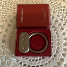WEIGHT WATCHERS WW CONGRATULATIONS 10 POUNDS LB KEY RING CHARM MATTE SILVER TONE
