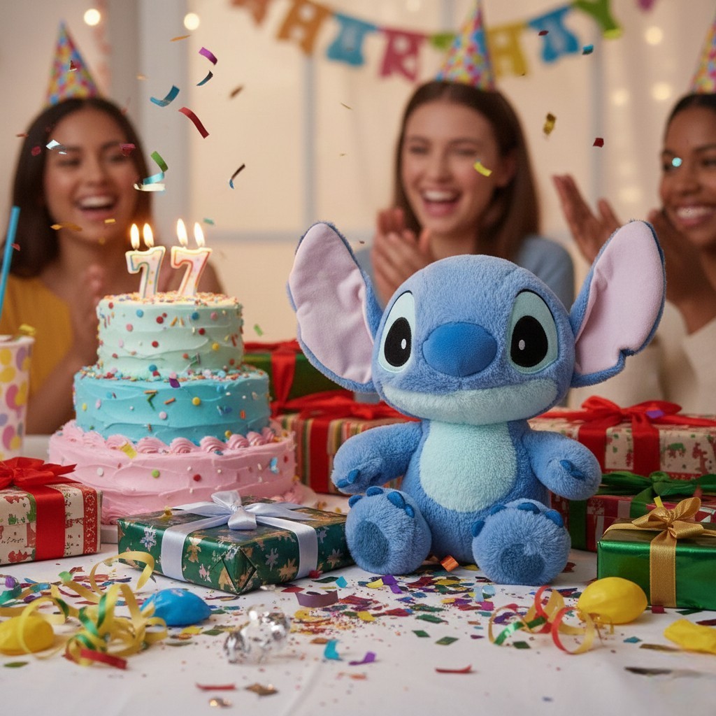 Peluche Stitch Blu 39×30 cm Bambino Bambina Idea Regalo Giocattolo Morbido foto 5