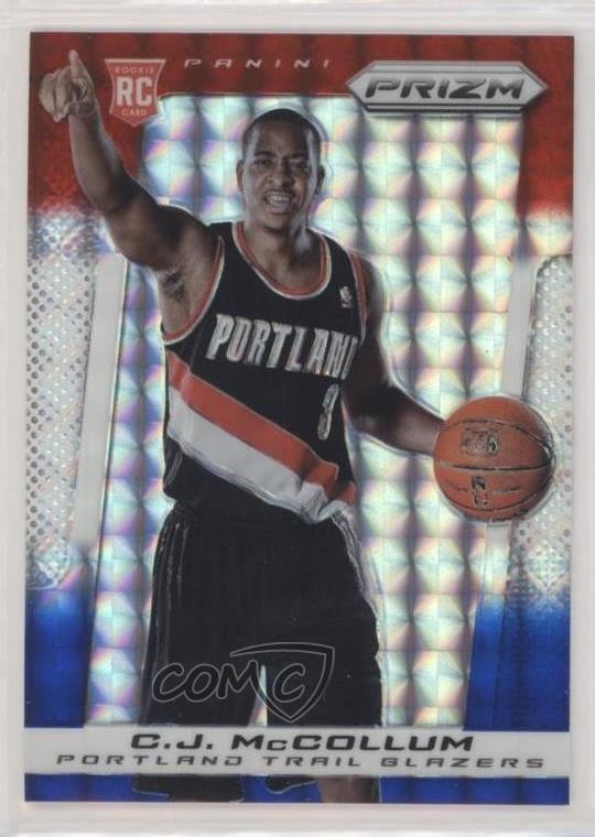 2013-14 Panini Prizm Red White & Blue Mosaic CJ McCollum #283 Rookie RC 0r4