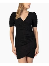 SPEECHLESS Womens Pouf Sleeve Mini Party Body Con Dress