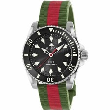 Gucci Dive SWISS Automatic Black Dial Stainless Steel Men's 40mm Watch YA136349