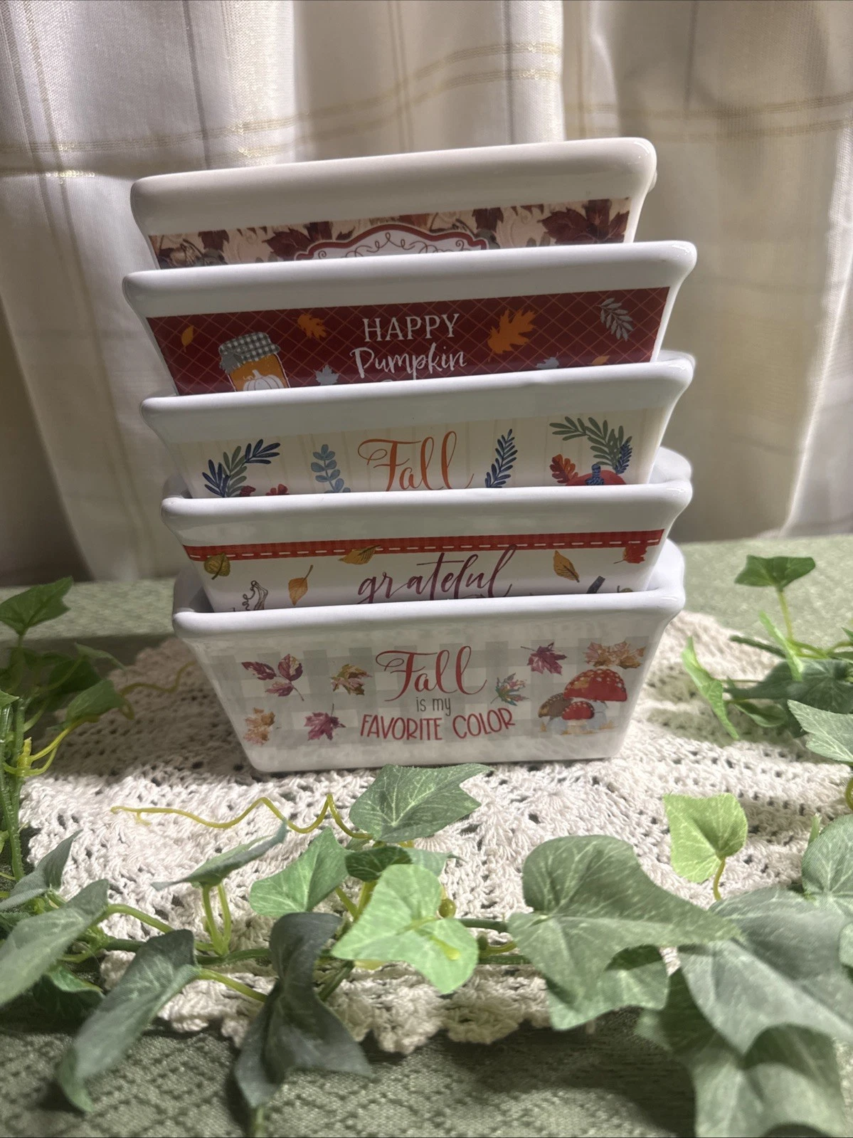 6 Set, Royal Norfolk & Celebrate It, Mini Ceramic Loaf Bread Pans, Harvest Fall
Opens in a new windo