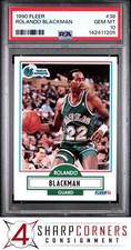 1990 FLEER #38 ROLANDO BLACKMAN MAVERICKS PSA 10