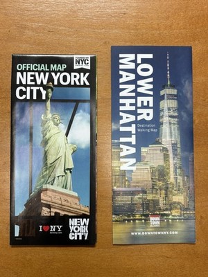 New York City NYC Map Downtown Walking Map Souvenir Poster