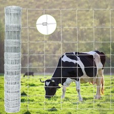 Galvanized Cattle  Deer Fence - 4ft x 164ft Heavy Zinc Coated Wire Fencing f...