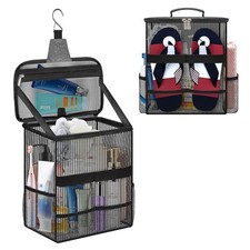 Boczif Shower Bag Mesh Caddy, Toiletry Bags for Travel, Bathroom, Gym, Black