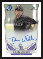 2014 BOWMAN CHROME DANIEL WINKLER BCAP-DW 1ST RC REF AUTOGRAPH 42/500 ROCKIES