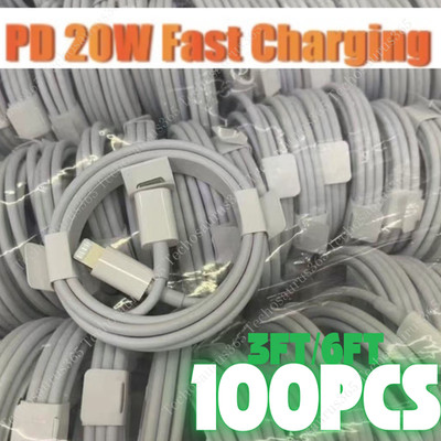 100x Fast Charger Cable Type USB C PD Cord For iPhone 14 13 12 11 Pro Max XR XS