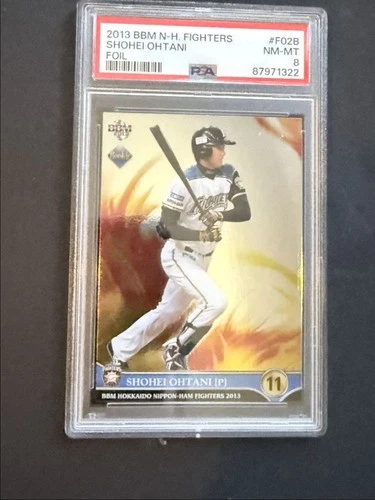 2013 BBM Foil Batting Shohei Ohtani Rookie 322 PSA 8 #F02B