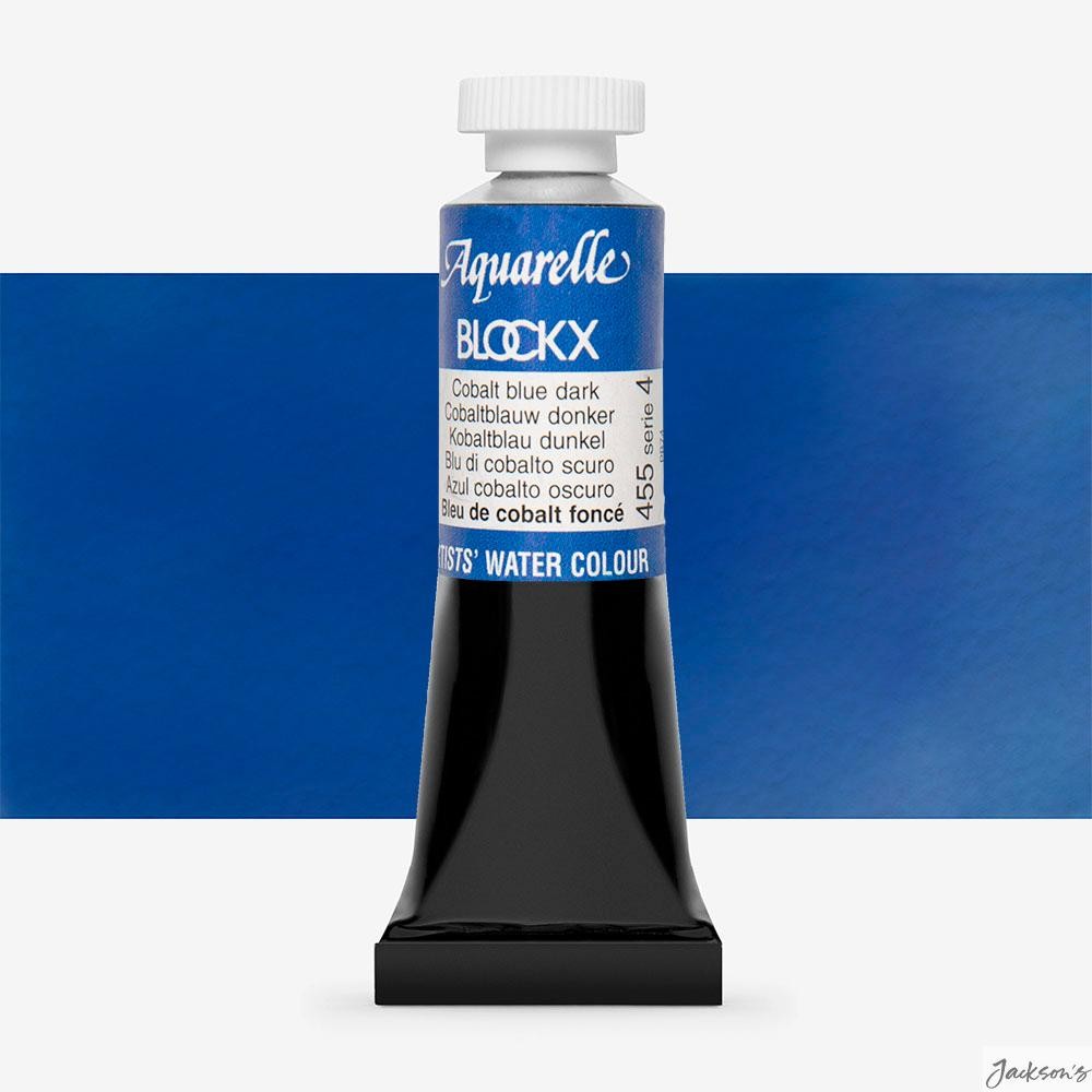 Blockx Watercolour Paint Tube 15ml Cobalt Blue Dark For Artist Painting