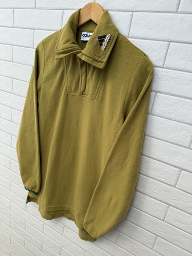 Vintage Adidas Equipment 1/4 Zip Pullover Fleece Sweatshirt Khaki Herren Größe S - Bild 2 von 15