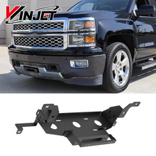 Black Steel Front Hidden Winch Mounting Plate For 2014-2015 Chevy Silverado 1500