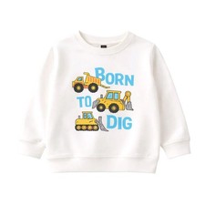 4t Kids White 'Born to Dig' Sweatshirt