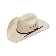 Ariat Palm Leaf Straw Cowboy Hat Natural Tan Cattleman Crease A73104-6.75