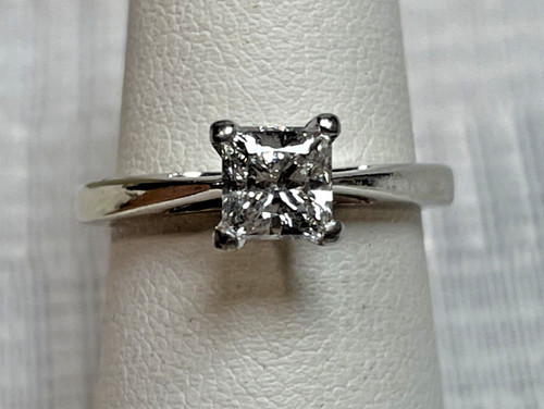 Celebration Square Brilliant Cut Diamond Engagement Ring 1.01 ct 18k White Gold