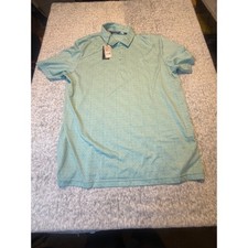 TravisMathew Mens XL Golf Polo Shirt Light Green Geometric Pattern NwT