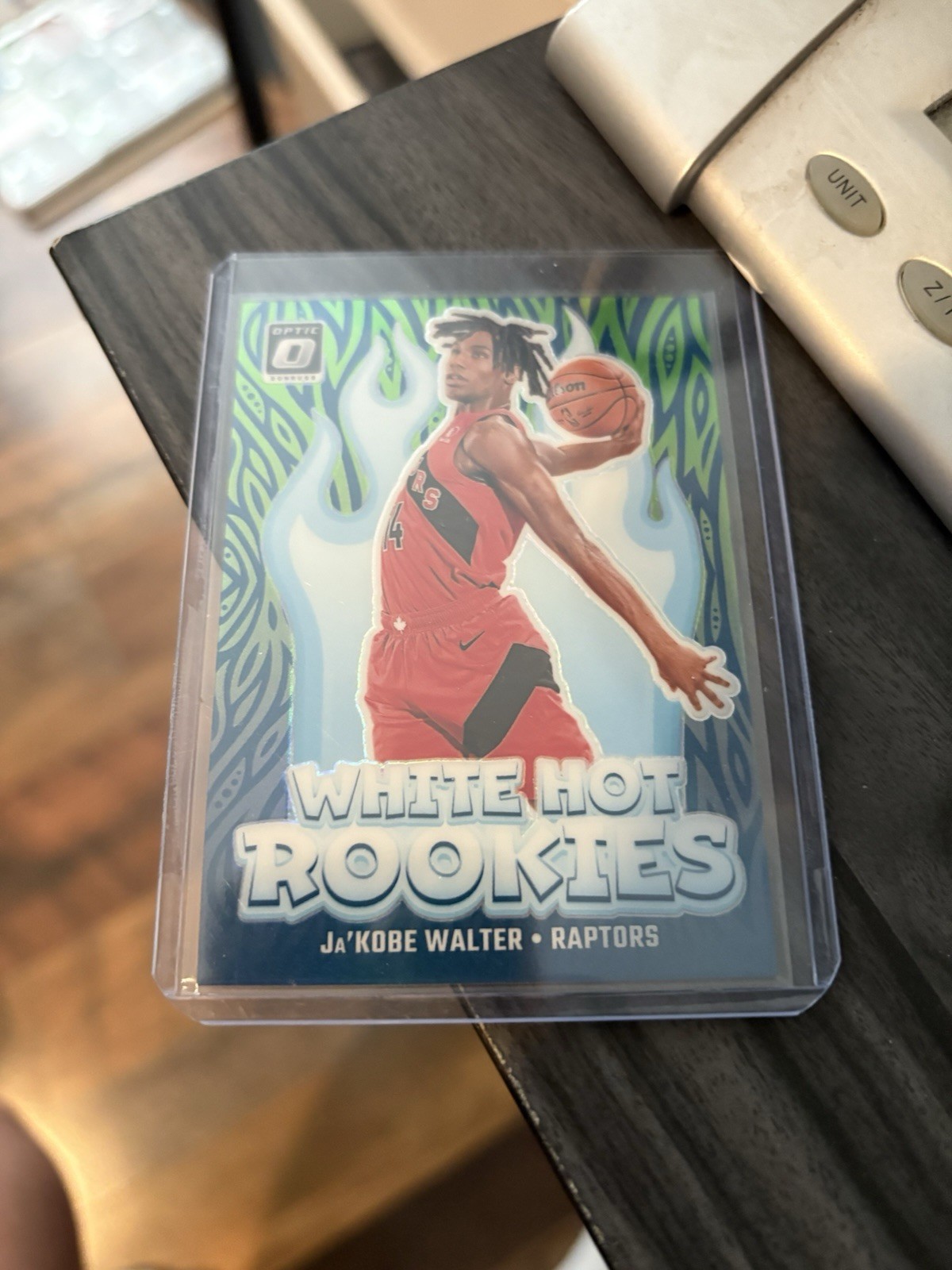 2024-25 Donruss Optic #13 White Hot Rookies Ja’Kobe Walter /199 Lime Green Prizm