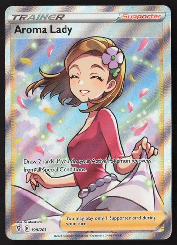 Aroma Lady 199/203 Full Art Pokemon Evolving Skies NM