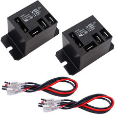 2PCS Power Relay AC120V Coil, 30A SPDT 1NO 1NC with Flange Mounting and 10 Quic