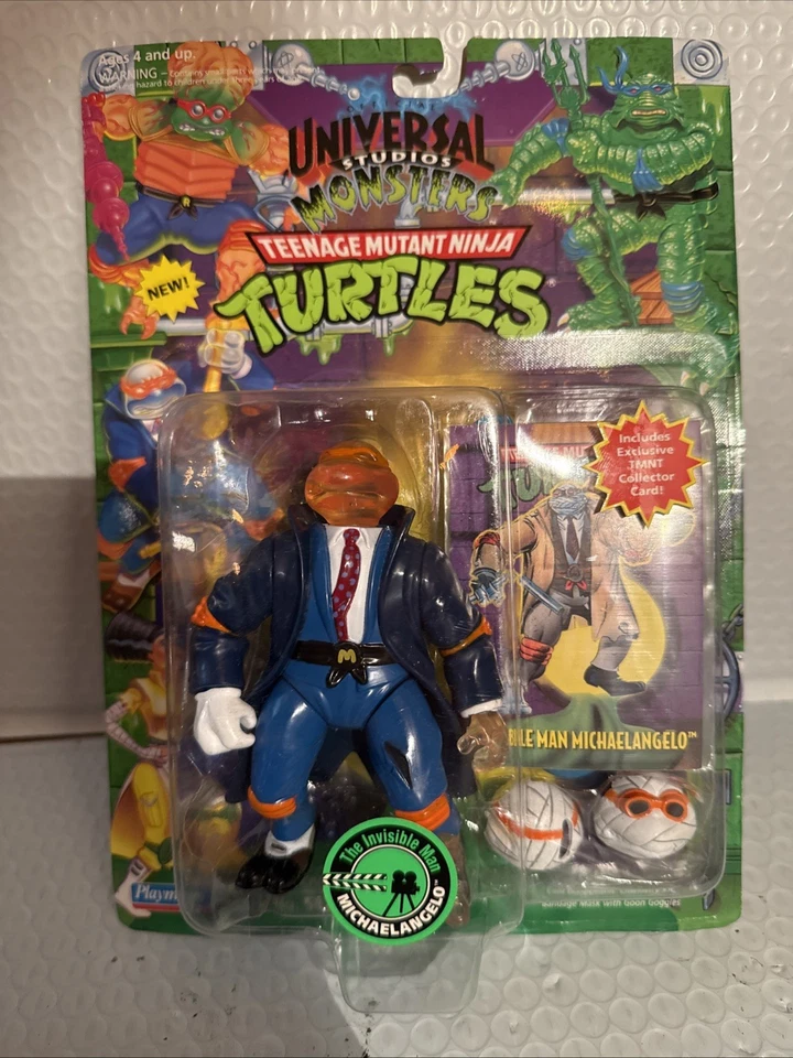 Figura de acción Playmates Toys 5425 TMNT Invisible Man Michaelangelo ¡Como nueva!!!! 🐐 Foto 3 de 4
